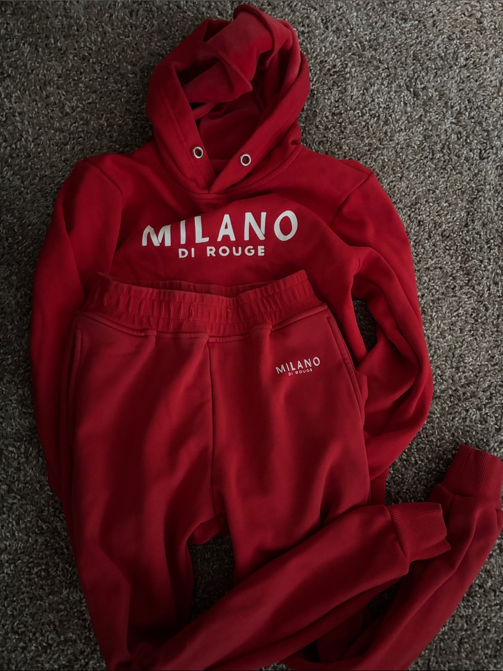 Milano Di Rouge Bold Red Hoodie and Jogger Set
